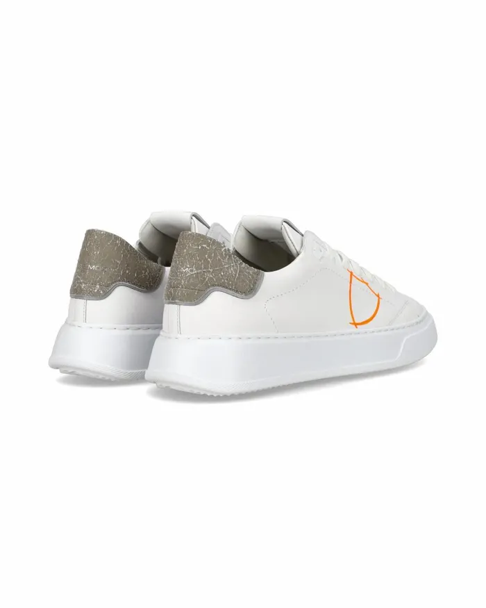 Men Temple Sneakers WhiteOrange Shoes Paris Philippe Model Paris Casual