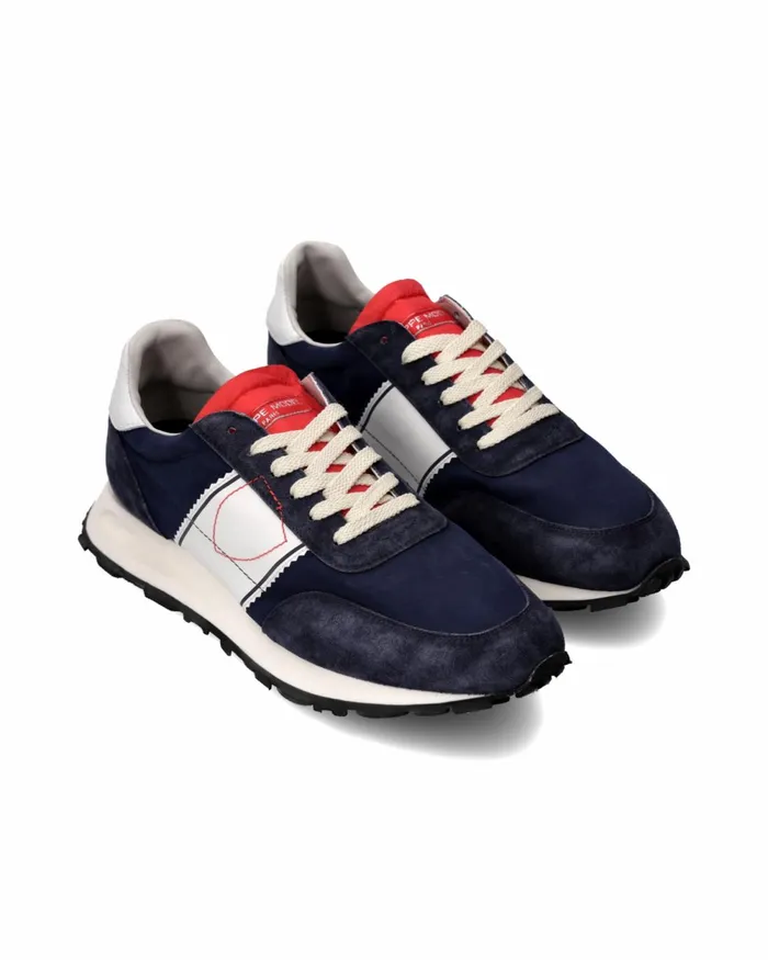 Men Tour Sneakers BlueWhite Shoes Philippe Model Paris Running