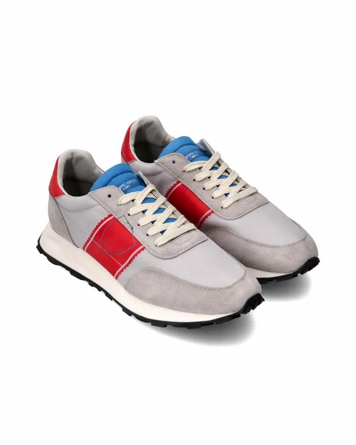 Men Tour Sneakers GrayRed Shoes Philippe Model Paris Running