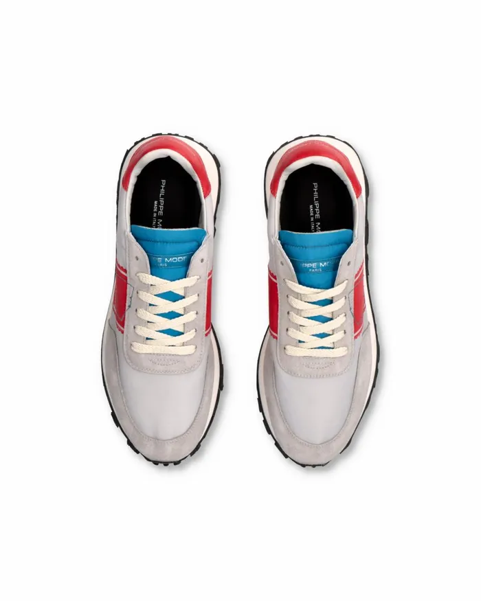 Men Tour Sneakers GrayRed Shoes Philippe Model Paris Running