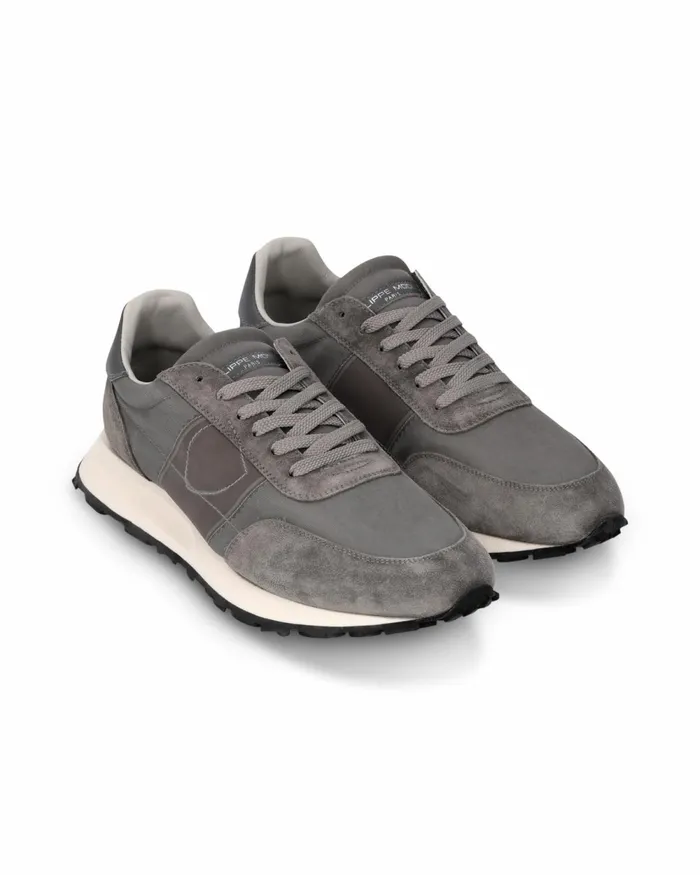 Men Tour Sneakers Gray Shoes Philippe Model Paris Running