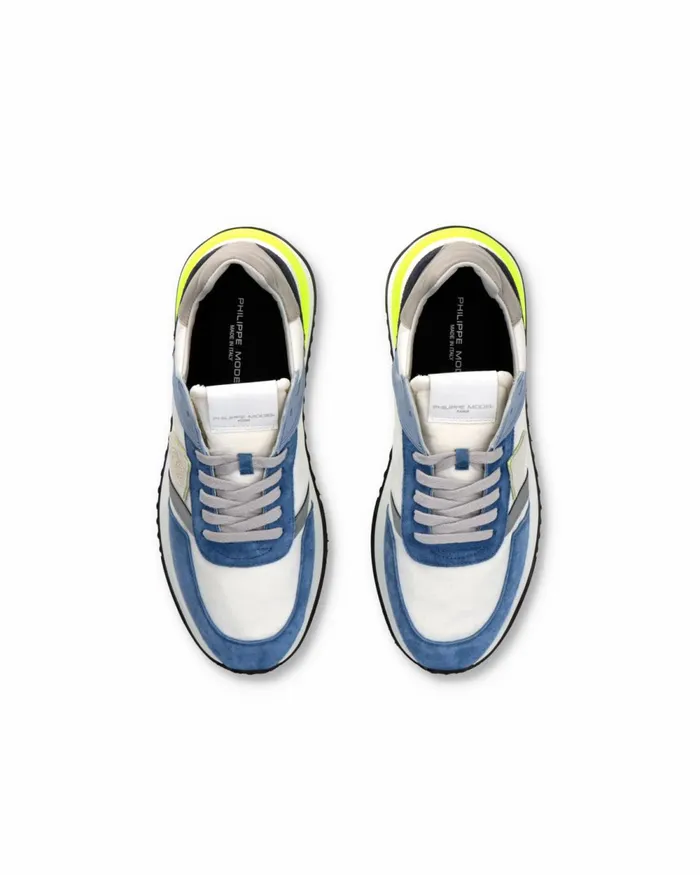 Men Tropez 21 Sneakers BlueWhite Shoes Philippe Model Paris Casual
