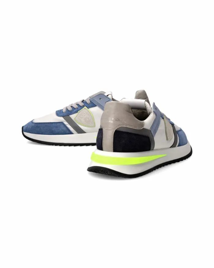 Men Tropez 21 Sneakers BlueWhite Shoes Philippe Model Paris Casual