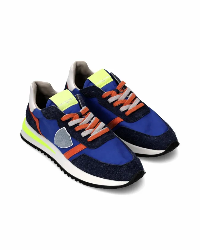 Men Tropez 21 Sneakers BlueYellow Shoes Paris Philippe Model Paris Casual