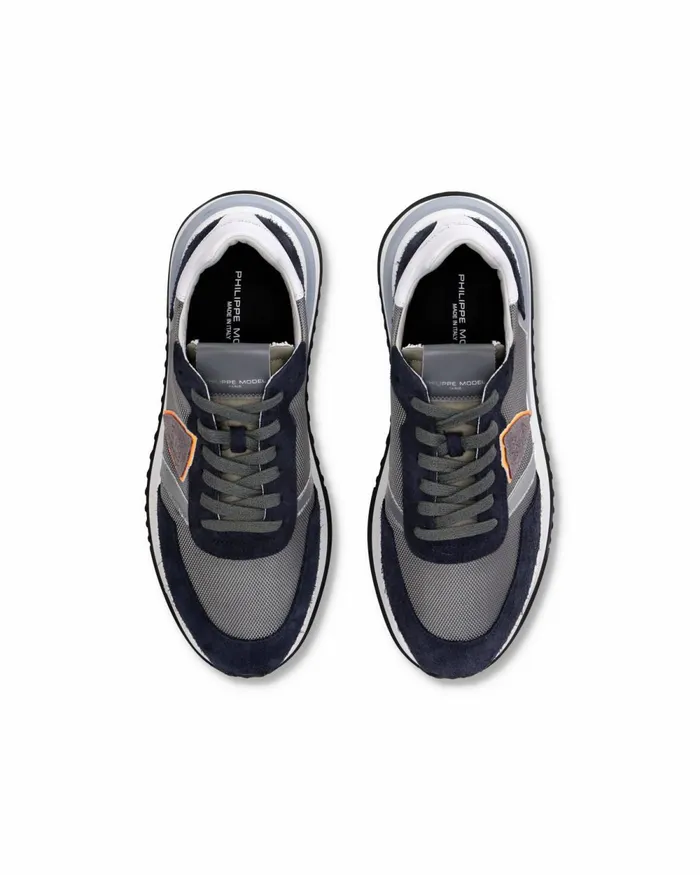 Men Tropez 21 Sneakers GrayBlue Shoes Philippe Model Paris Low