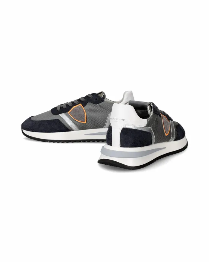 Men Tropez 21 Sneakers GrayBlue Shoes Philippe Model Paris Low