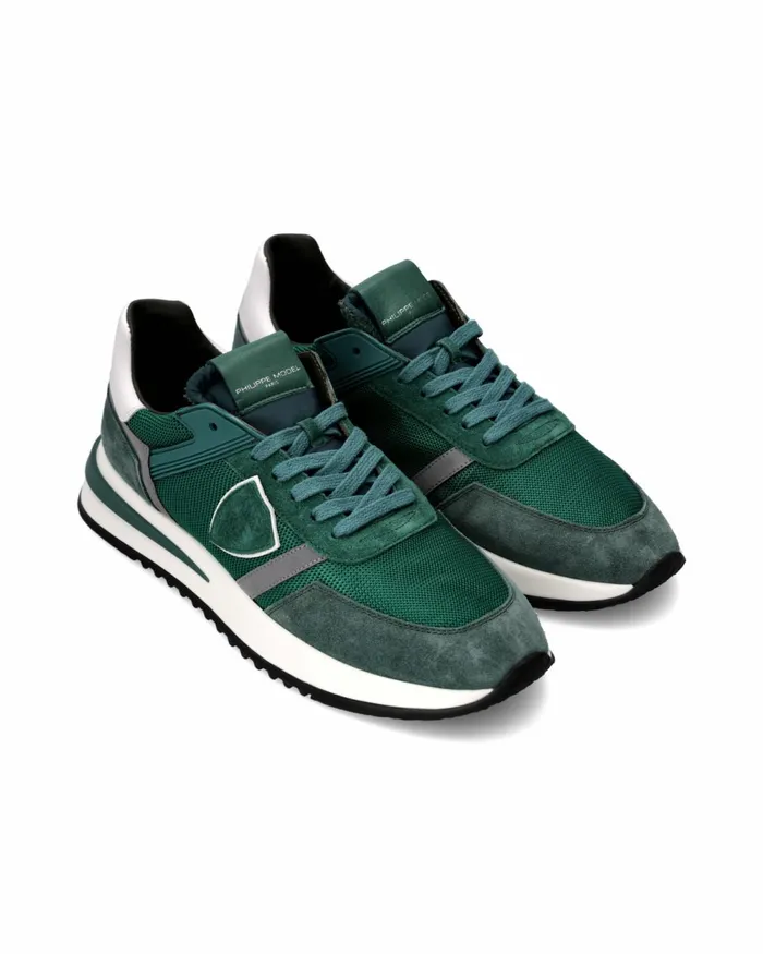 Men Tropez 21 Sneakers Green Shoes Philippe Model Paris Low