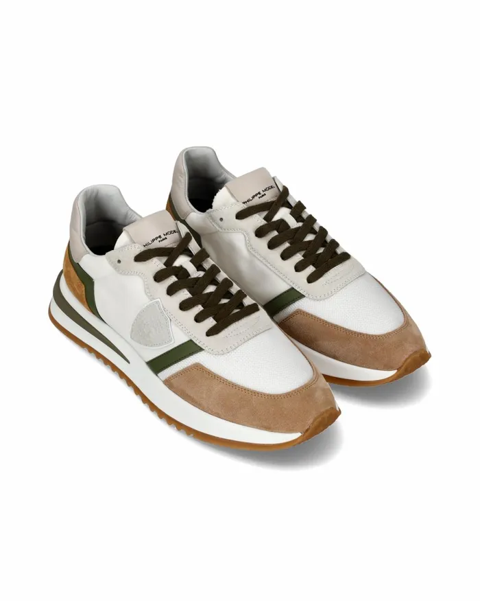 Men Tropez 21 Sneakers WhiteGreen Shoes Paris Philippe Model Paris Casual