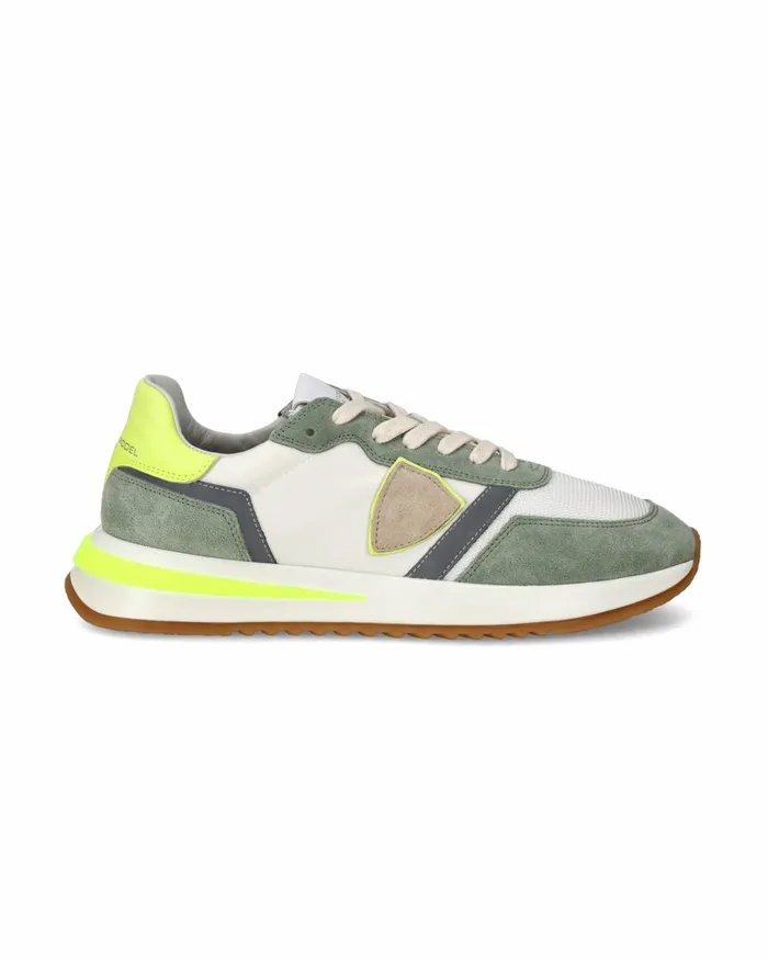 Men Tropez 21 Sneakers WhiteYellow Shoes Philippe Model Paris Casual