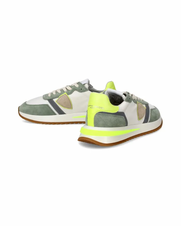 Men Tropez 21 Sneakers WhiteYellow Shoes Philippe Model Paris Casual