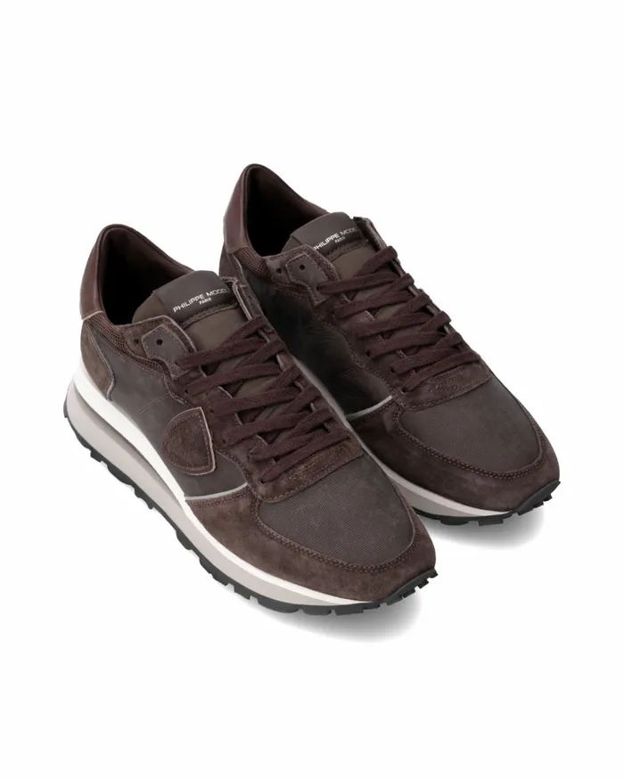 Men Tropez Haute Sneakers Brown Shoes Philippe Model Paris Running