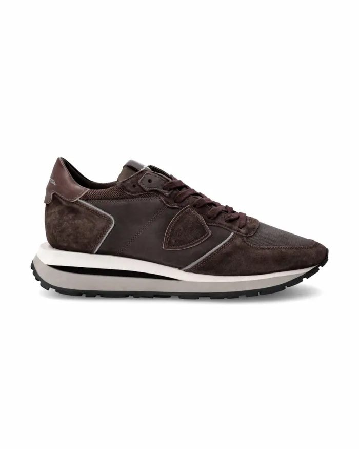 Men Tropez Haute Sneakers Brown Shoes Philippe Model Paris Running
