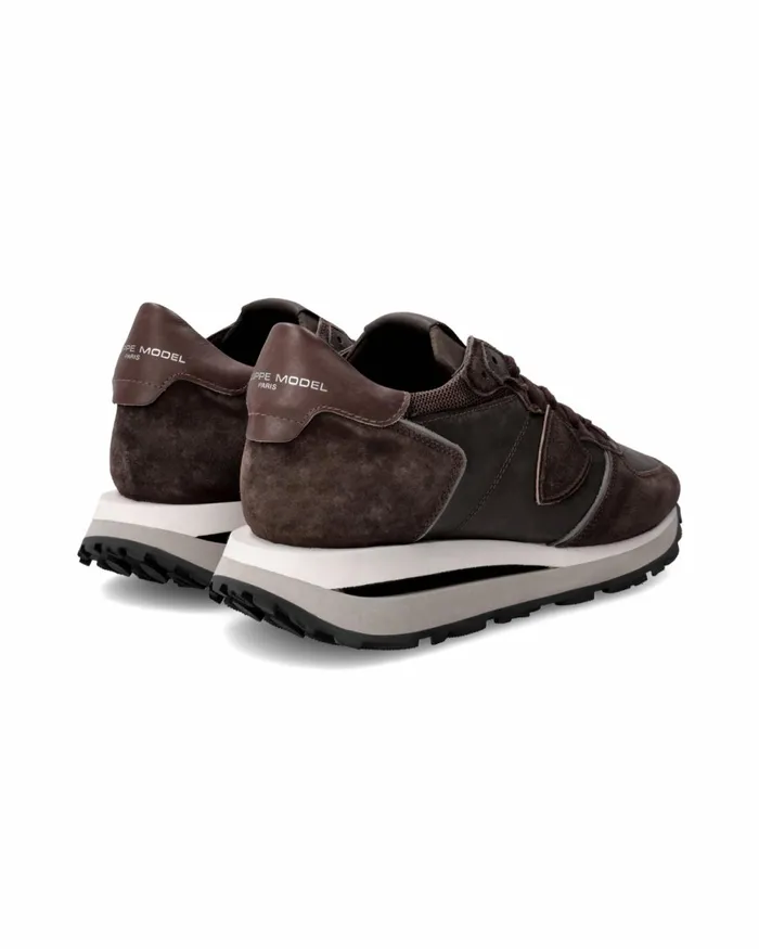 Men Tropez Haute Sneakers Brown Shoes Philippe Model Paris Running