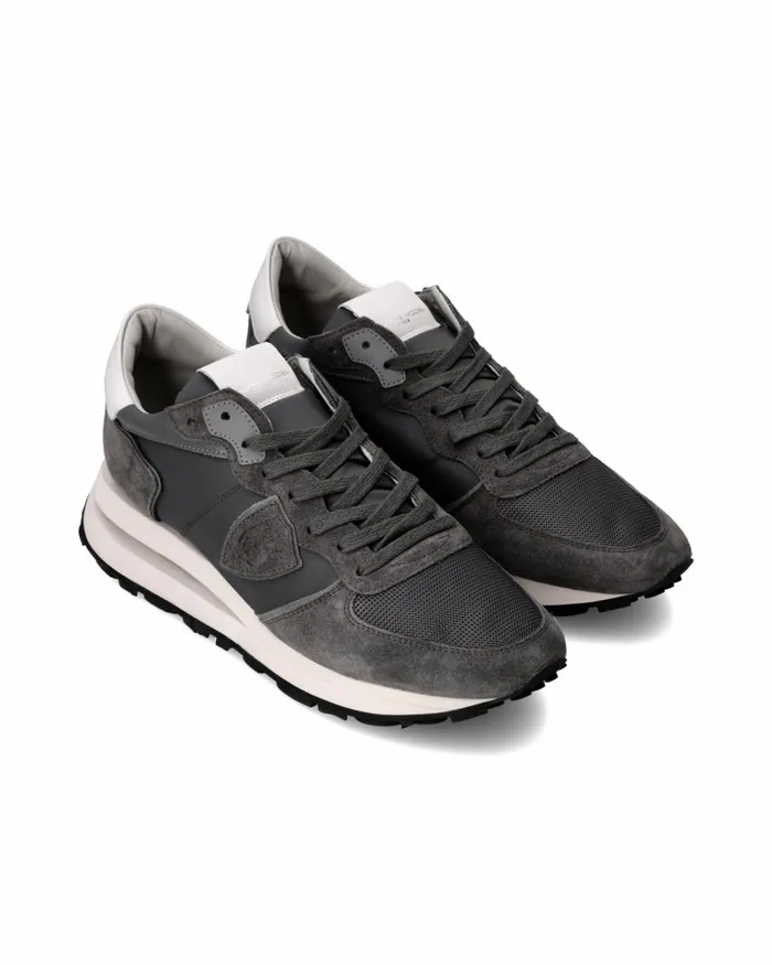 Men Tropez Haute Sneakers Gray Shoes PM Philippe Model Paris Casual