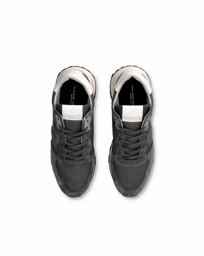 Men Tropez Haute Sneakers Gray Shoes PM Philippe Model Paris Casual