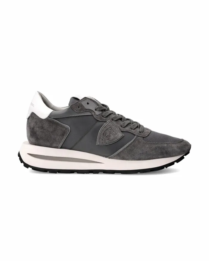 Men Tropez Haute Sneakers Gray Shoes PM Philippe Model Paris Casual