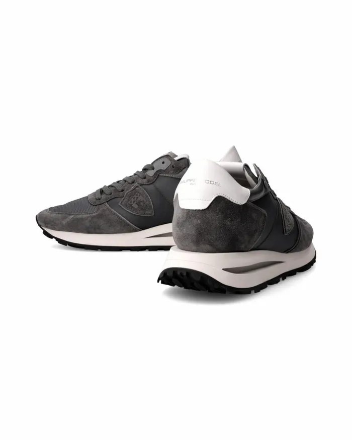 Men Tropez Haute Sneakers Gray Shoes PM Philippe Model Paris Casual