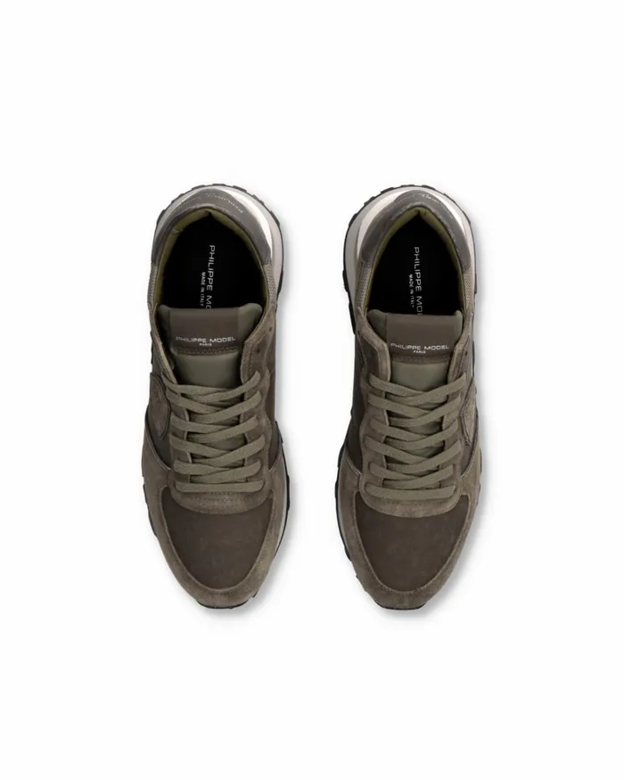 Men Tropez Haute Sneakers Khaki Green Shoes Paris Philippe Model Paris Low