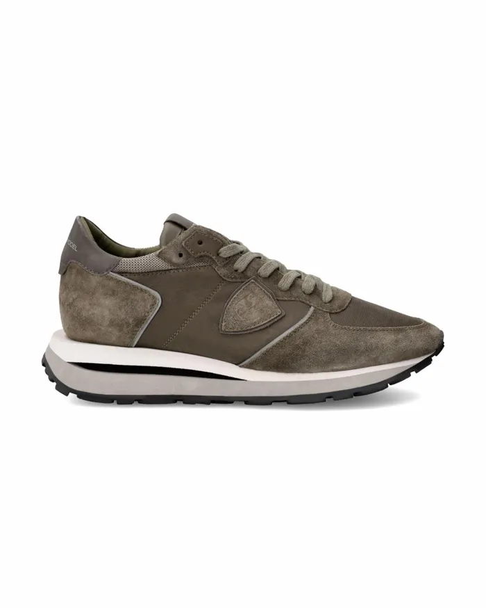 Men Tropez Haute Sneakers Khaki Green Shoes Paris Philippe Model Paris Low