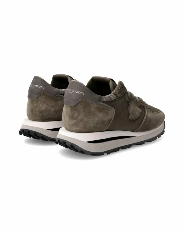 Men Tropez Haute Sneakers Khaki Green Shoes Paris Philippe Model Paris Low