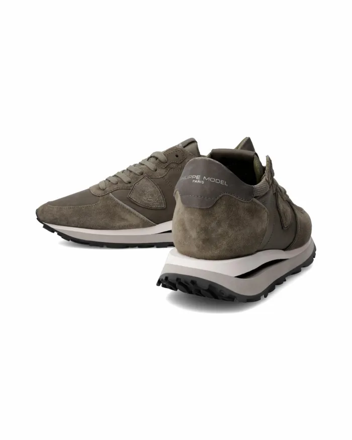Men Tropez Haute Sneakers Khaki Green Shoes Paris Philippe Model Paris Low