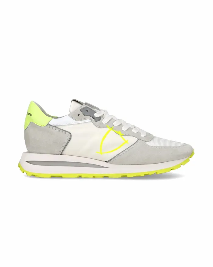 Men Tropez Haute Sneakers WhiteYellow Shoes Paris Philippe Model Paris Casual