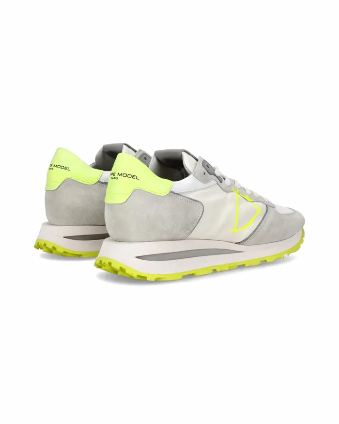 Men Tropez Haute Sneakers WhiteYellow Shoes Paris Philippe Model Paris Casual