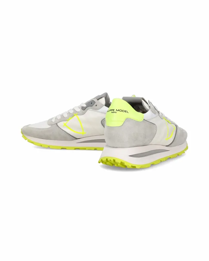 Men Tropez Haute Sneakers WhiteYellow Shoes Paris Philippe Model Paris Casual