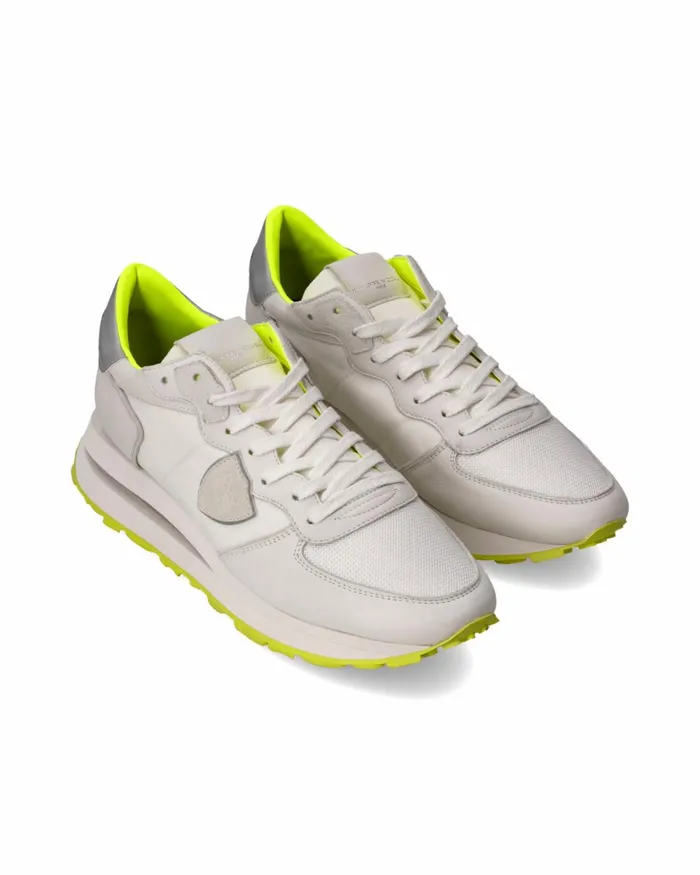 Men Tropez Haute Sneakers WhiteYellow Shoes Philippe Model Paris Casual