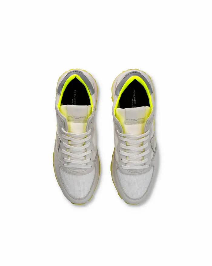 Men Tropez Haute Sneakers WhiteYellow Shoes Philippe Model Paris Casual