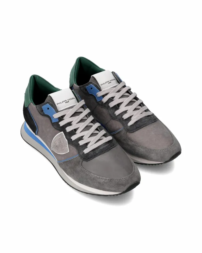 Men Trpx Sneakers GrayGreen Shoes Philippe Model Paris Casual