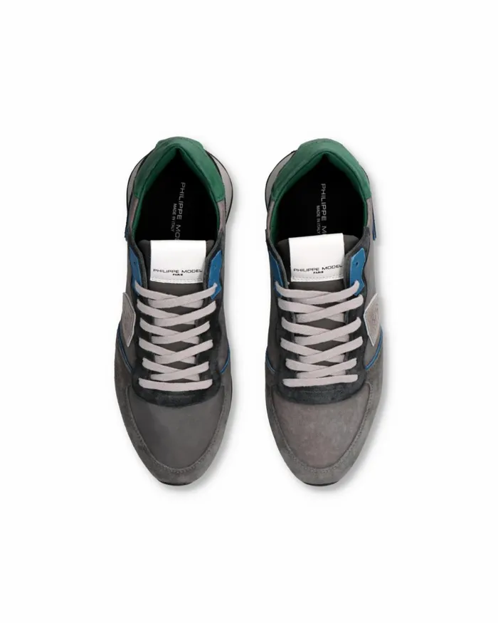 Men Trpx Sneakers GrayGreen Shoes Philippe Model Paris Casual