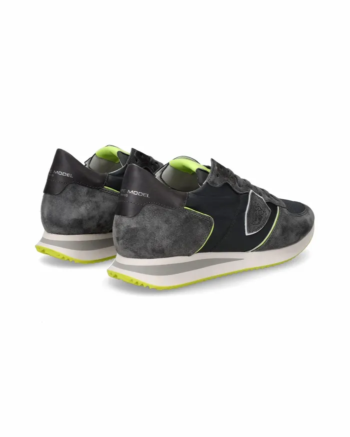 Men Trpx Sneakers GrayYellow Shoes Philippe Model Paris Casual