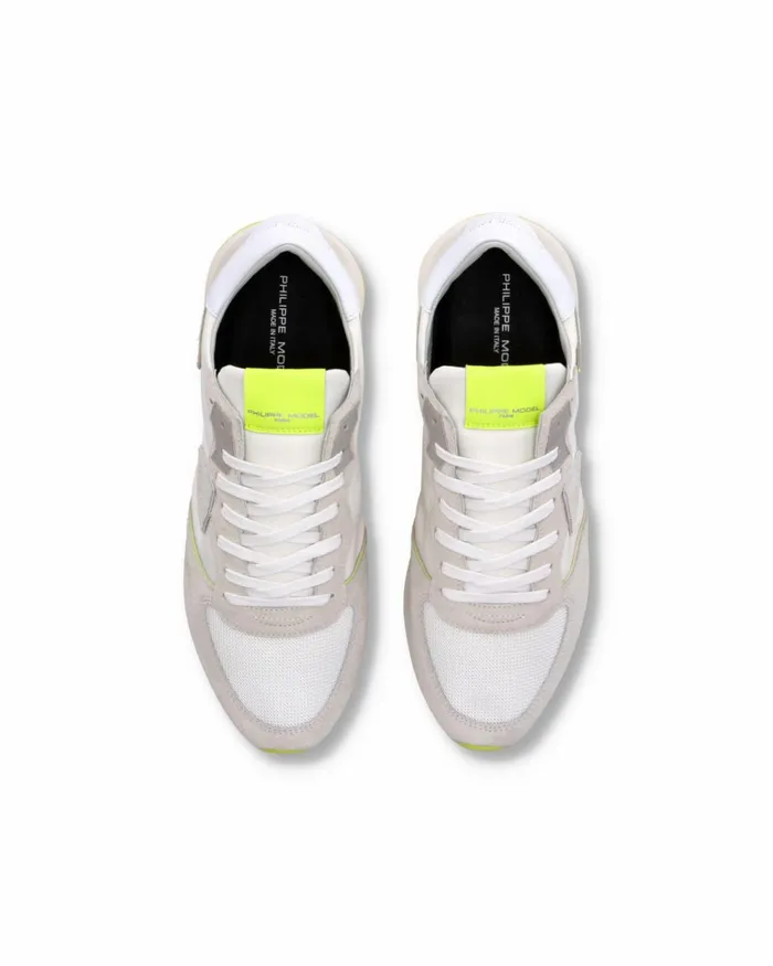 Men Trpx Sneakers WhiteYellow Shoes Philippe Model Paris Casual