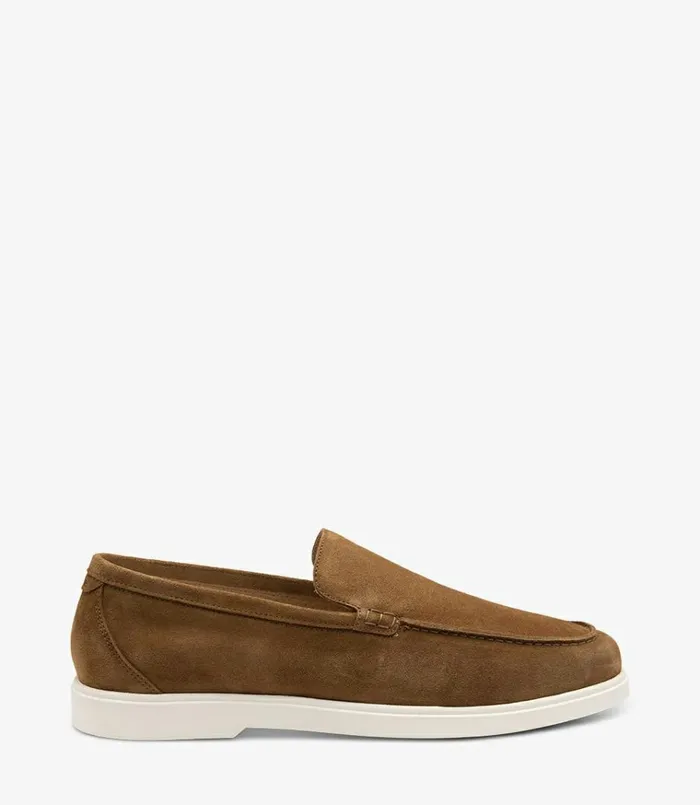 Men Tuscany Chestnut Brown Suede Loake Loafers