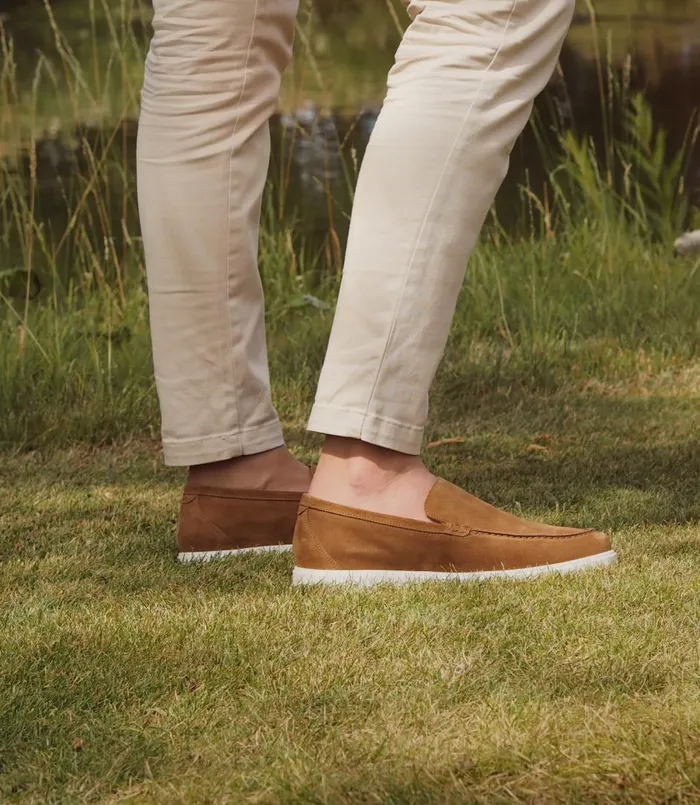 Men Tuscany Chestnut Brown Suede Loake Loafers Men Tuscany Chestnut Brown Suede Loake Loafers