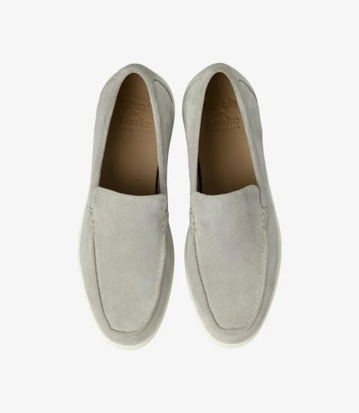 Men Tuscany Stone Suede Loake Loafers Men Tuscany Stone Suede Loake Loafers