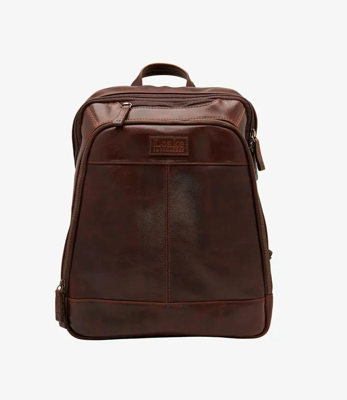 Men Waterloo Rucksack Brown Loake Overnight and Wash Bags