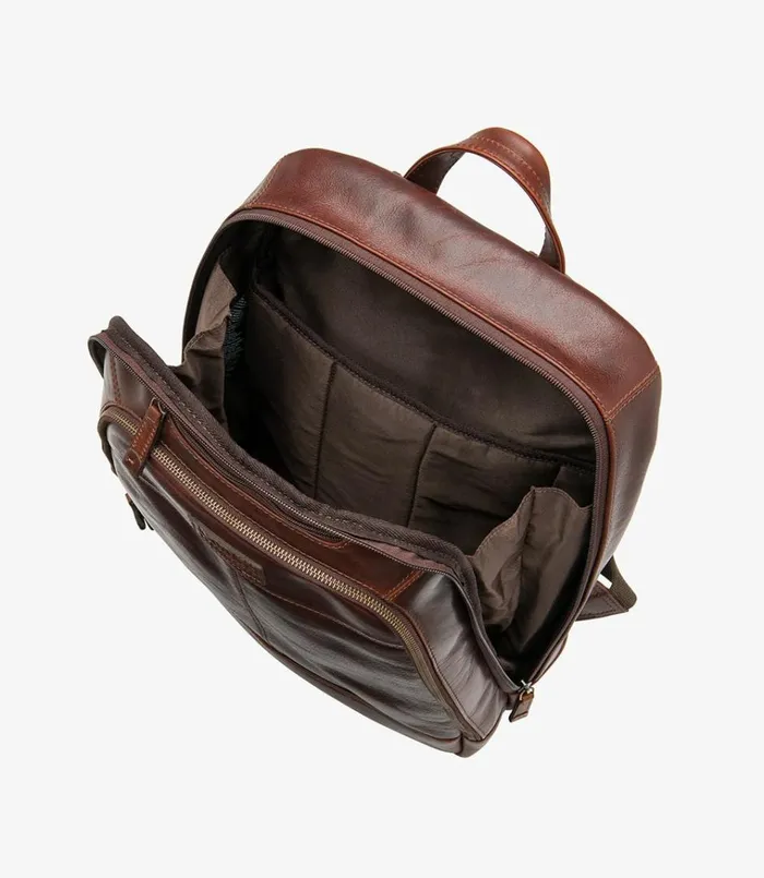 Men Waterloo Rucksack Brown Loake Overnight and Wash Bags