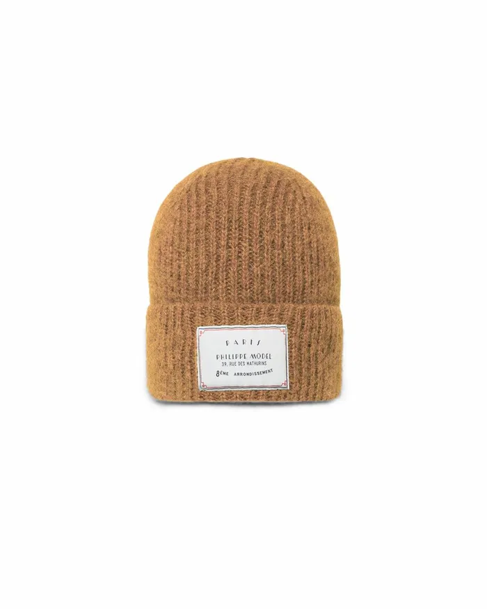 MenWomen Brown Mohair Beanie Unisex Paris Philippe Model Paris Hats