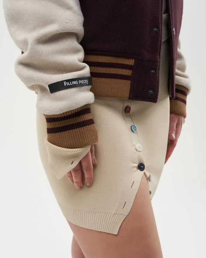MenWomen Filling Pieces Coats and Jackets Varsity Jacket Burgundy