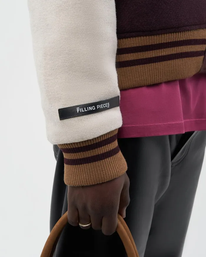 MenWomen Filling Pieces Coats and Jackets Varsity Jacket Burgundy