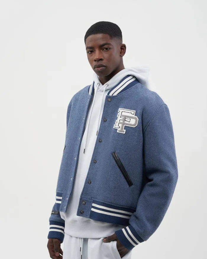 MenWomen Filling Pieces Coats and Jackets Varsity Jacket Horizon Blue