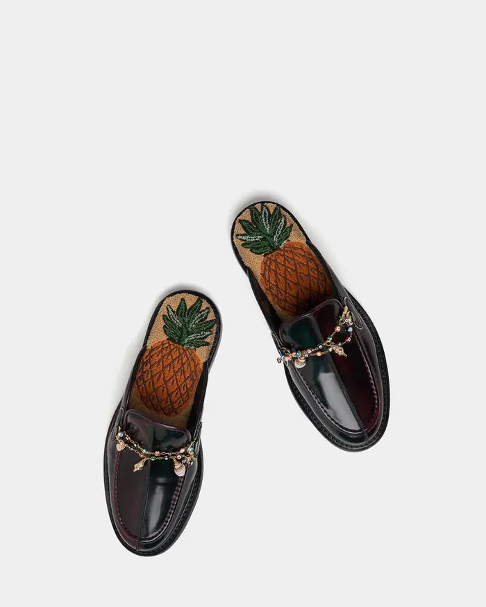 MenWomen Filling Pieces Loafers and Dress Shoes Mule Ananas Ox Blood