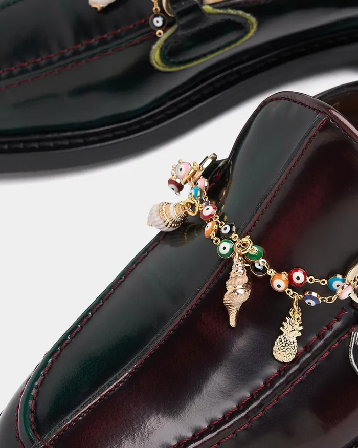 MenWomen Filling Pieces Loafers and Dress Shoes Mule Ananas Ox Blood