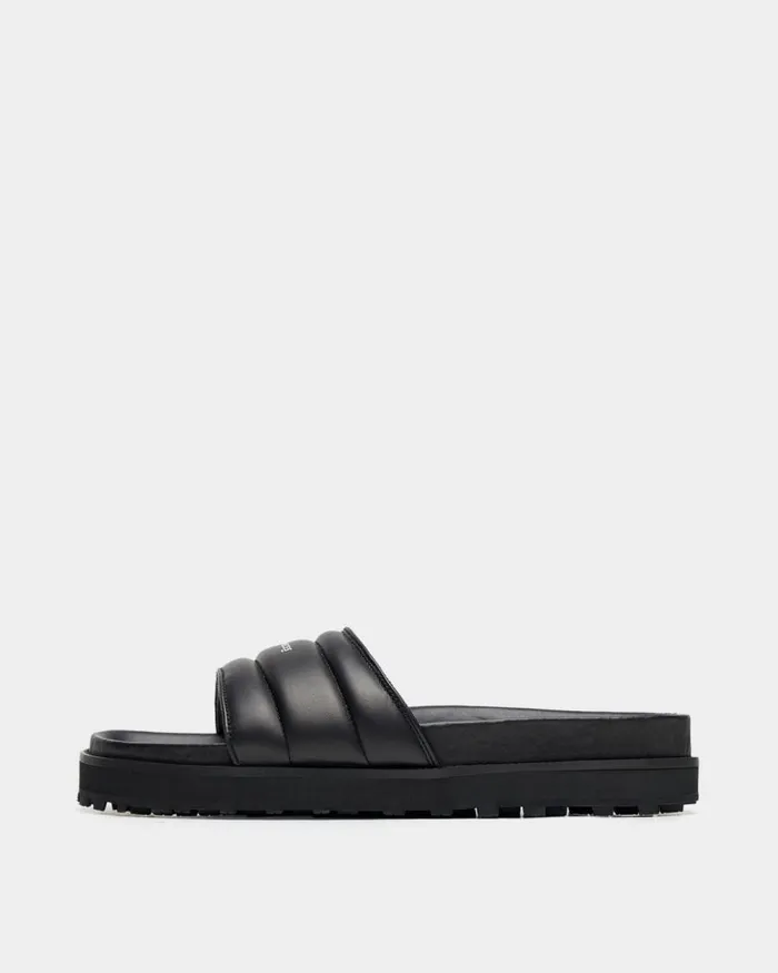 MenWomen Filling Pieces Sandals and Slides Slippers All Black