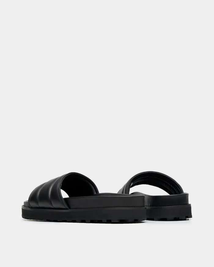 MenWomen Filling Pieces Sandals and Slides Slippers All Black