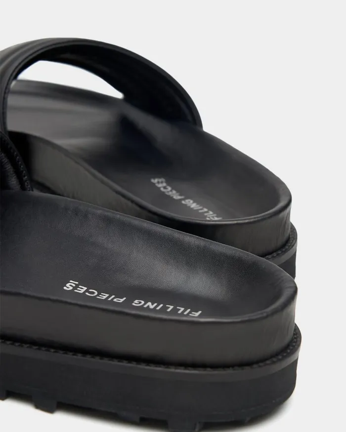MenWomen Filling Pieces Sandals and Slides Slippers All Black