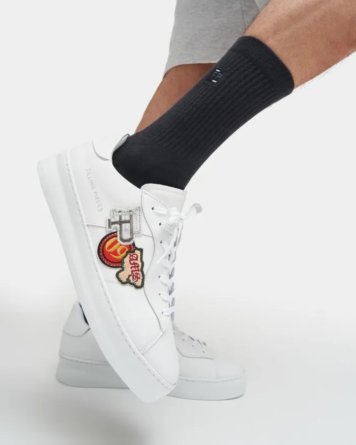 MenWomen Filling Pieces Sneakers Low Plain Court All White