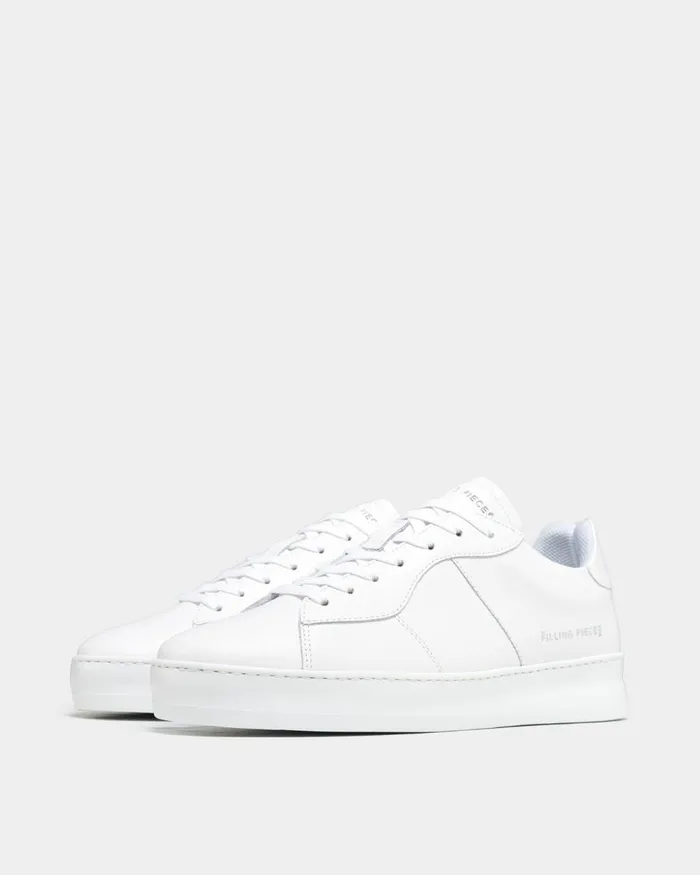 MenWomen Filling Pieces Sneakers Low Plain Court All White